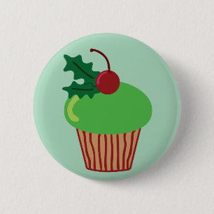 Weihnachts-Cupcake Button