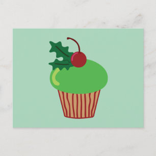 Weihnachts-Cupcake Feiertagspostkarte
