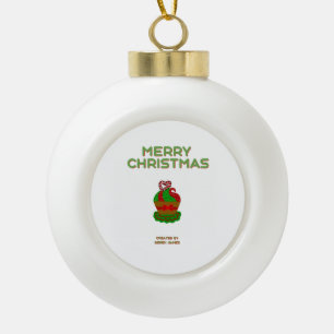 Weihnachts Cupcake Keramik Ball Ornament