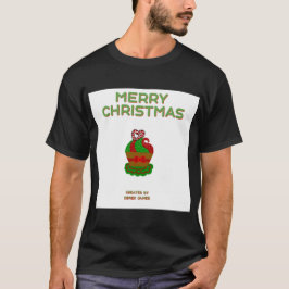 Weihnachts-Cupcake Men's Black Basic T-Shirt