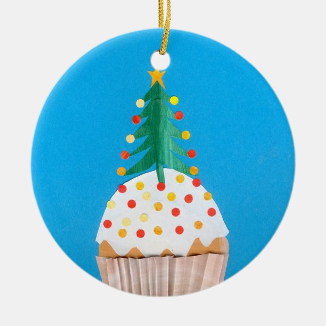 Weihnachts Cupcake Ornament (Vorne)