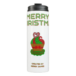 Weihnachts-Cupcake-Thermal-Tumbler Thermosbecher