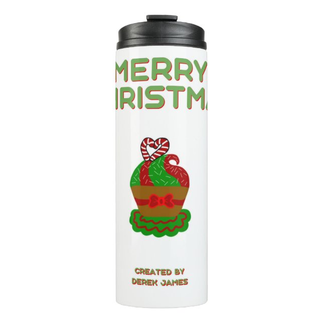 Weihnachts Cupcake Thermal Tumbler Thermosbecher (Vorderseite)