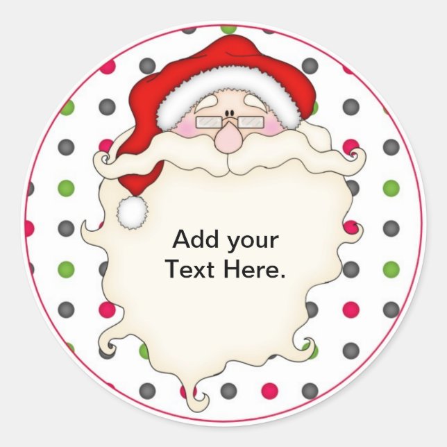Weihnachts-Cupcake Toppers Stickers (Vorderseite)