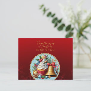 Weihnachts-Cupcakes Genießen Sie die Freude Postkarte