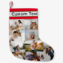 Weihnachts Custom Family Foto Collage benutzerdefi Kleiner Weihnachtsstrumpf