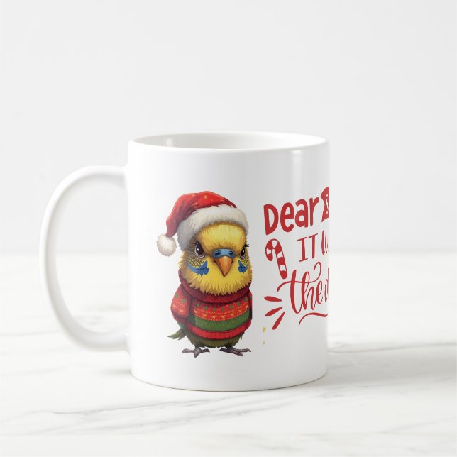 Weihnachts-Cutie-Chiclet-Tierkunst Kaffeetasse (Links)