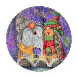 Weihnachts-Cutting-Board Gnomes singen Song Schneidebrett