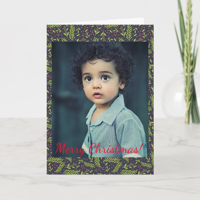 Weihnachts-Cypress-Schneeflocken Berries Rotes Fot (Vorderseite)