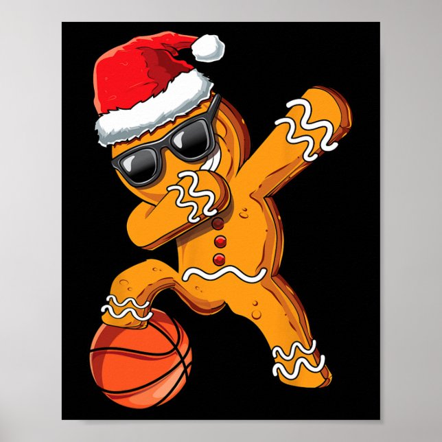Weihnachts-Dabbing Gingerbread Man Dab Cool Sketch Poster (Vorne)
