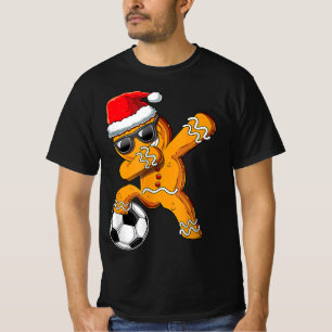 Weihnachts Dabbing Gingerbread Man Dab Soccer Foot T-Shirt