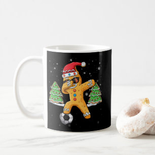 Weihnachts Dabbing Gingerbrett Fußball Sport Santa Kaffeetasse
