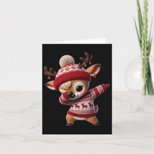 Weihnachts-Dabbing Rentier Xmas Rehe Kinder G Karte