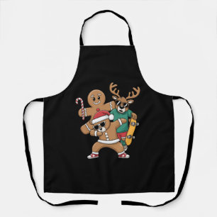 Weihnachts-Dabbing Santa Bar Skate Rentier Xmas Schürze