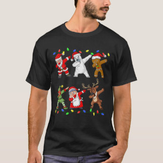Weihnachts-Dabbing Santa Elf und Freunde Jungen Ki T-Shirt