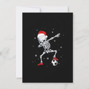 Weihnachts-Dabbing Skelett Fußball Weihnachtsmannm Einladung