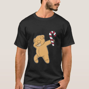 Weihnachts Dabbing Teddy Bar Candy Cane Tance Gesc T-Shirt