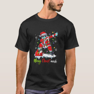 Weihnachts-Dabbing Tragen Maskk Dabbing Sant T-Shirt