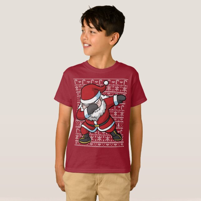 Weihnachts-Dabbing Weihnachtsklaus Dab T-Shirt (Vorne ganz)