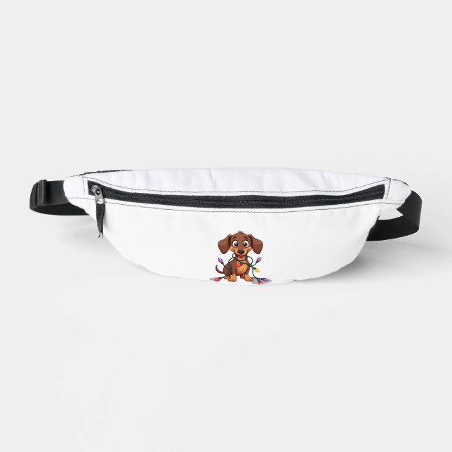 Weihnachts-Dachshund-Lichter (2) Bauchtasche (Vorderseite)