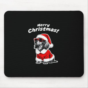 Weihnachts-Dachshund Lustiger Weihnachtsmann-Hund Mousepad