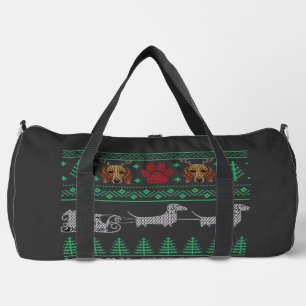 Weihnachts-Dachshund Wiener Hund Dachshund Hässlic Duffle Bag