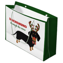 Weihnachts-Dackel durch den Schneekneehund Große Geschenktüte