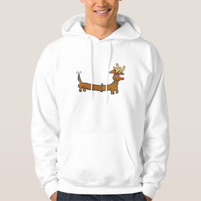 Weihnachts-Dackel Hoodie (Vorderseite)