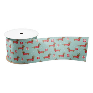 Weihnachts-Dackel Ribbon Satinband