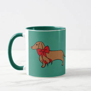 Weihnachts-Dackel Welpe-Coffee-Tasse Tasse