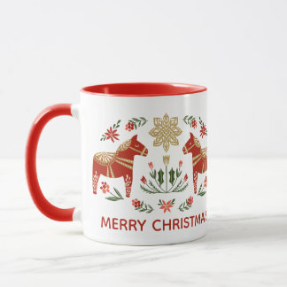 Weihnachts-Dalapferd Tasse