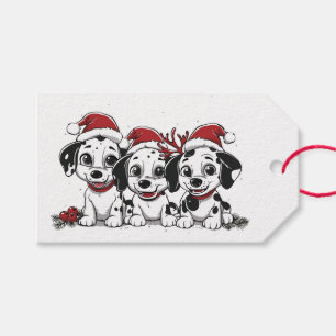 Weihnachts-Dalmatiner-Hunde Geschenkanhänger