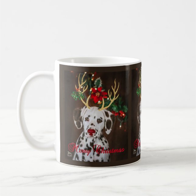 Weihnachts-Dalmatiner Kaffeetasse (Links)