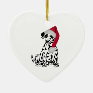 Weihnachts-Dalmatiner Keramikornament