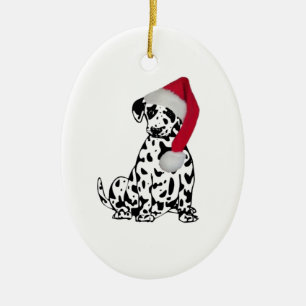 Weihnachts-Dalmatiner Keramikornament