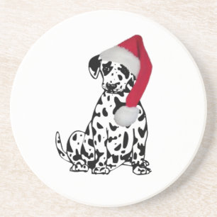 Weihnachts-Dalmatiner Sandstein Untersetzer