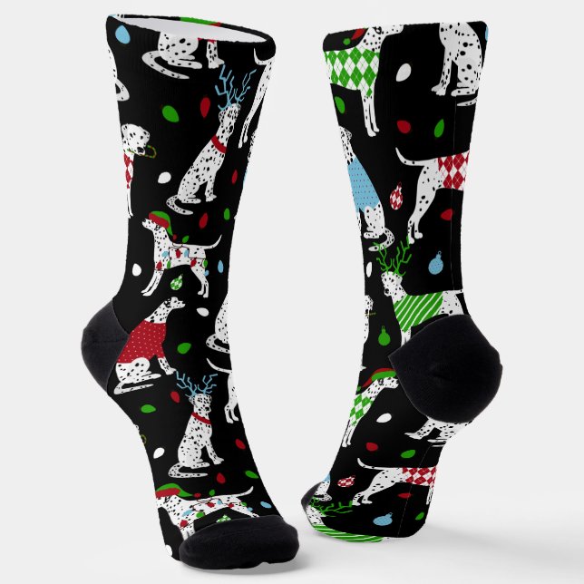 Weihnachts-Dalmatiner-Socken Socken (Gewinkelt)