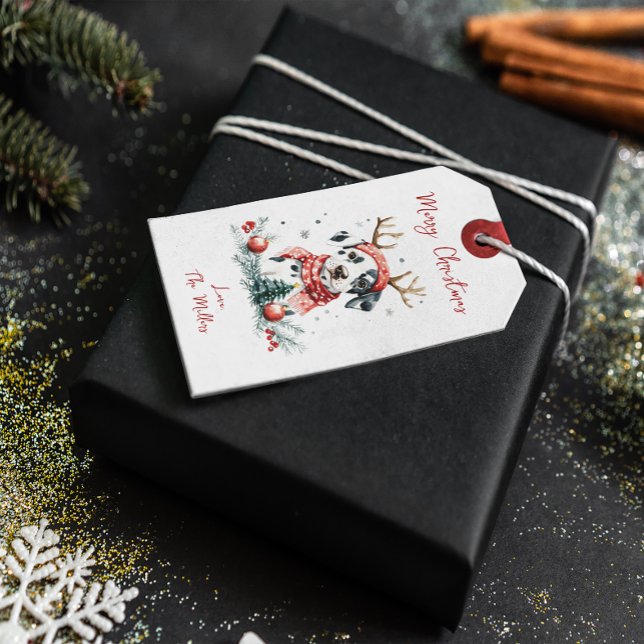 Weihnachts-Dalmatiner Welpe Geschenkanhänger (Von Creator hochgeladen)