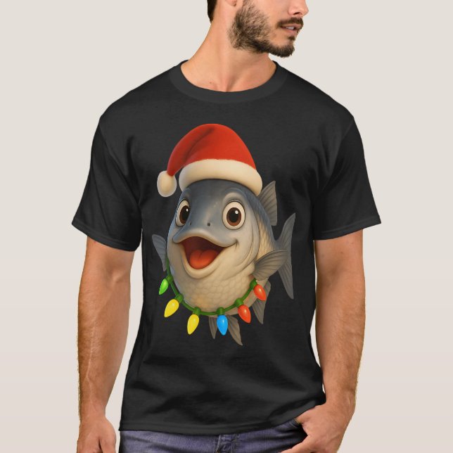 Weihnachts-Damenfisch T-Shirt (Vorderseite)