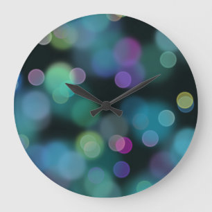 Weihnachts-Dämmerungsmuster auf Mitternachtsblau Große Wanduhr