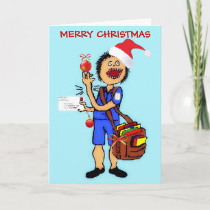 Weihnachts-Danke-Paketbote Feiertagskarte