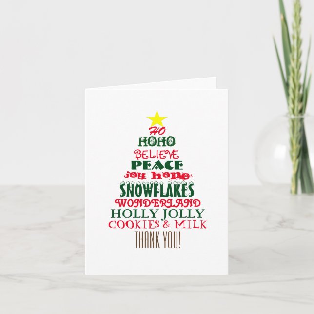 Weihnachts-Dankeschön Dankeskarte (Vorderseite)