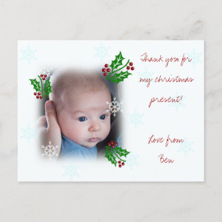 Weihnachts-Dankeskarten Feiertagspostkarte