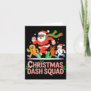 Weihnachts-Dash-Mannschaft Marathon-Team Läufer  Karte