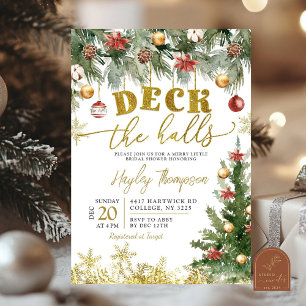 Weihnachts Deck die Hallen Bridal Dusche Einladung