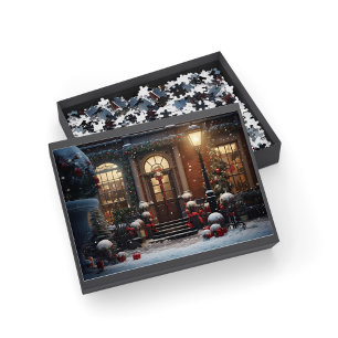 Weihnachts-Decorated Front Porch Scene 520pcs Puzzle