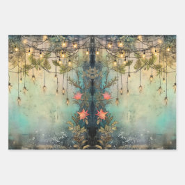 Weihnachts-Dekorationen Geschenkpapier Set