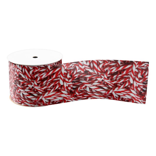 Weihnachts-Dekorationsband, Candy Cane Ripsband (Spule)