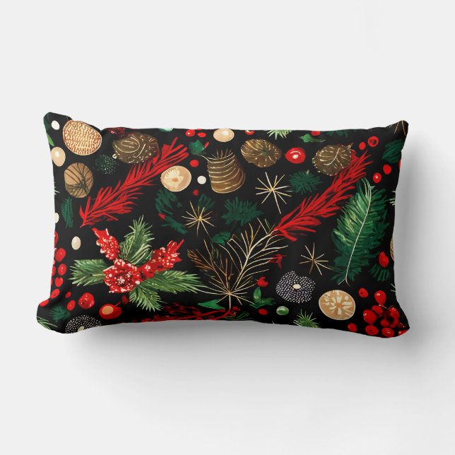 Weihnachts-Dekorationsmuster Lumbalpillow 13"x21" Lendenkissen (Vorderseite)