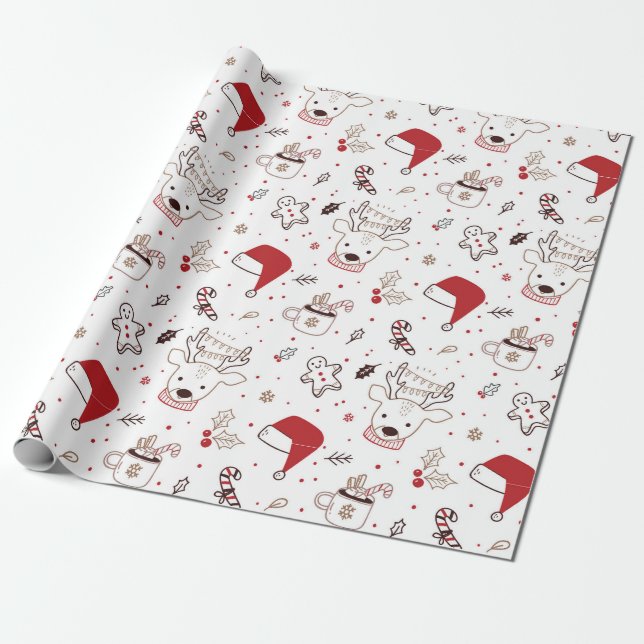 Weihnachts-Delikatspapier Geschenkpapier (Ungerollt)
